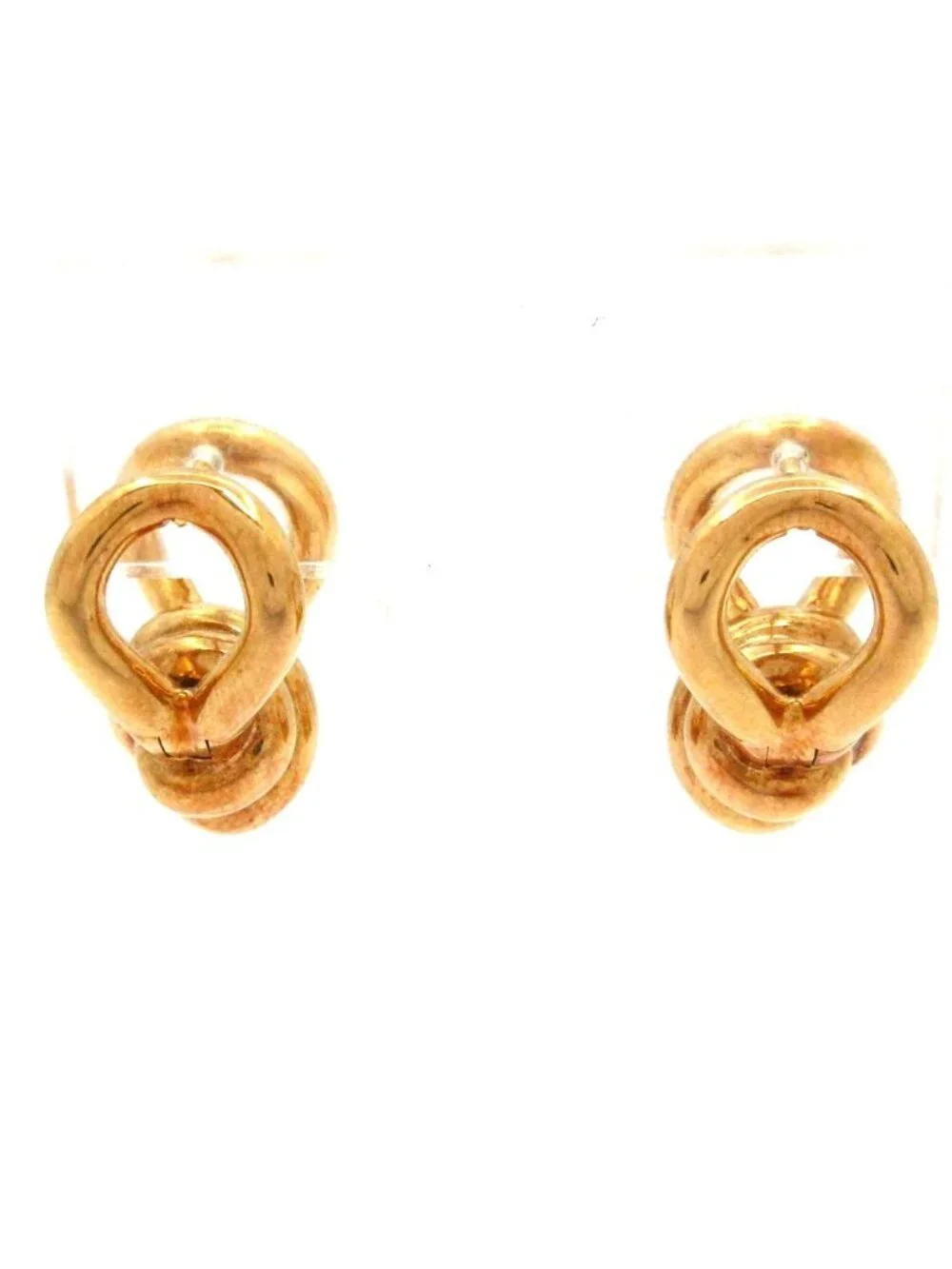 Bottega Veneta Earrings Knot Hoop Gold